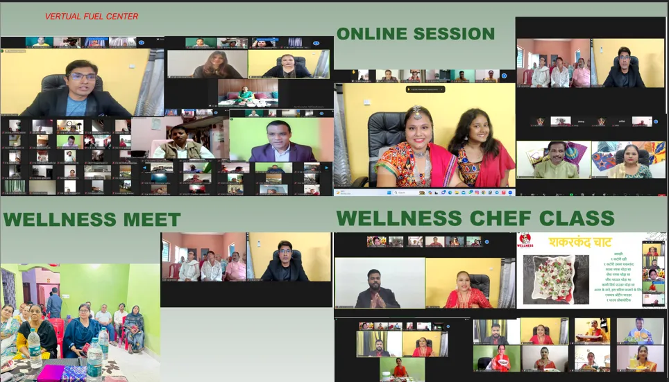 Online wellness sessions and chef class