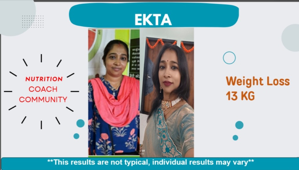 Ekta transformation — Weight Loss 13 KG