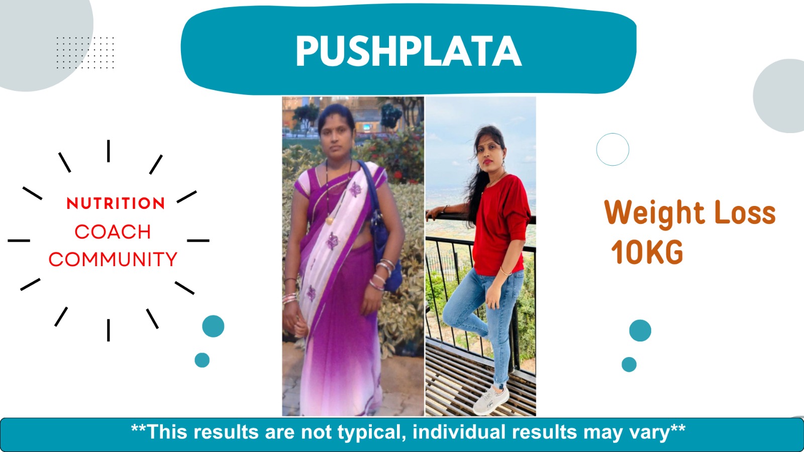 Pushplata transformation — Weight Loss 10 KG