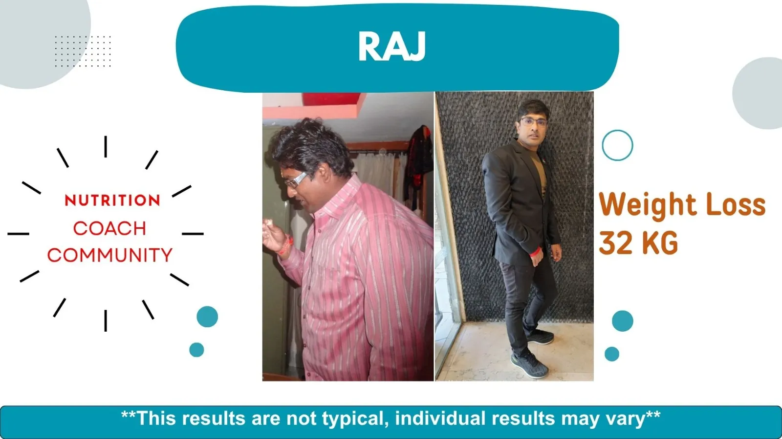 Raj transformation — Weight Loss 32 KG