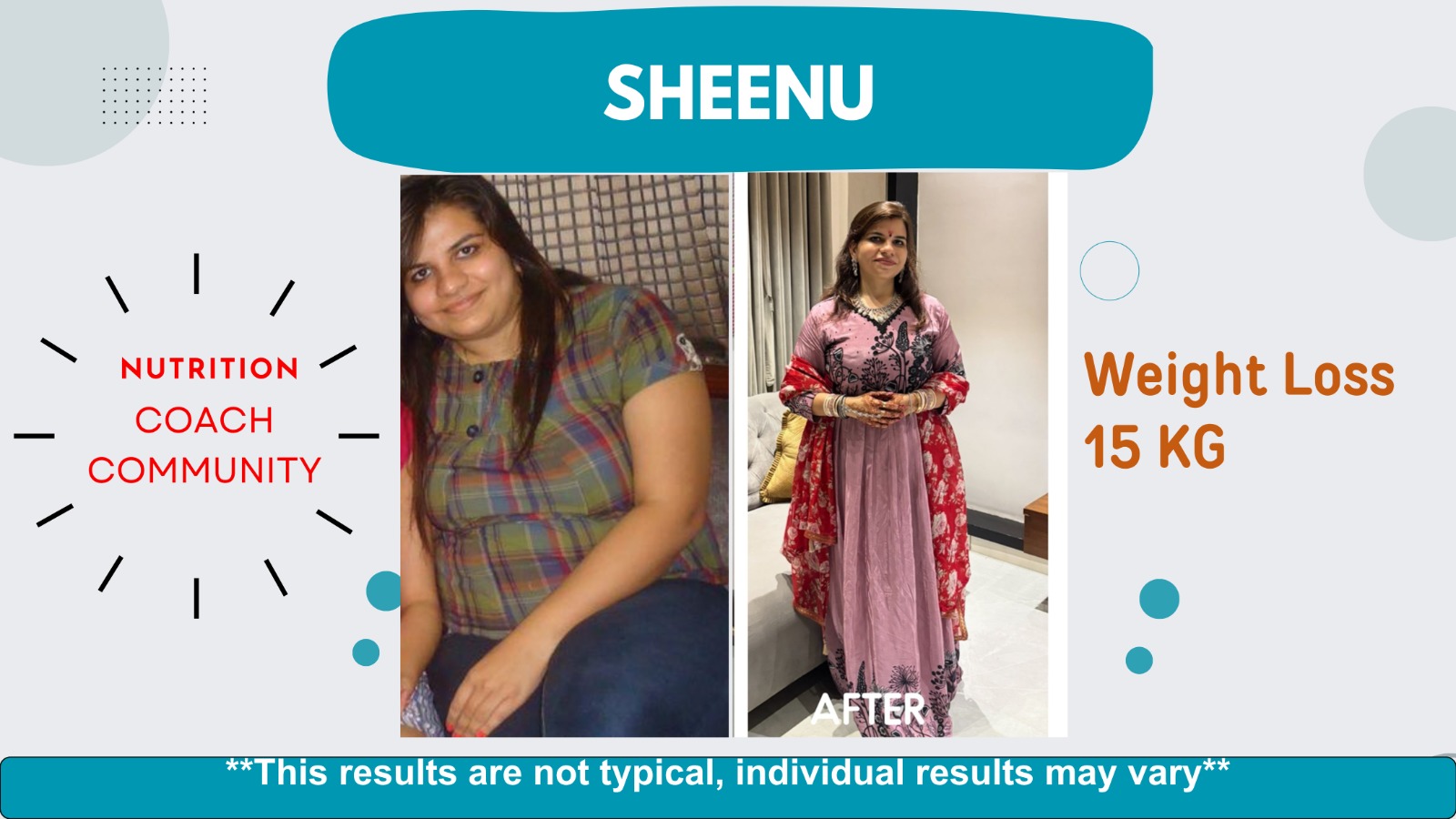 Sheenu transformation — Weight Loss 15 KG