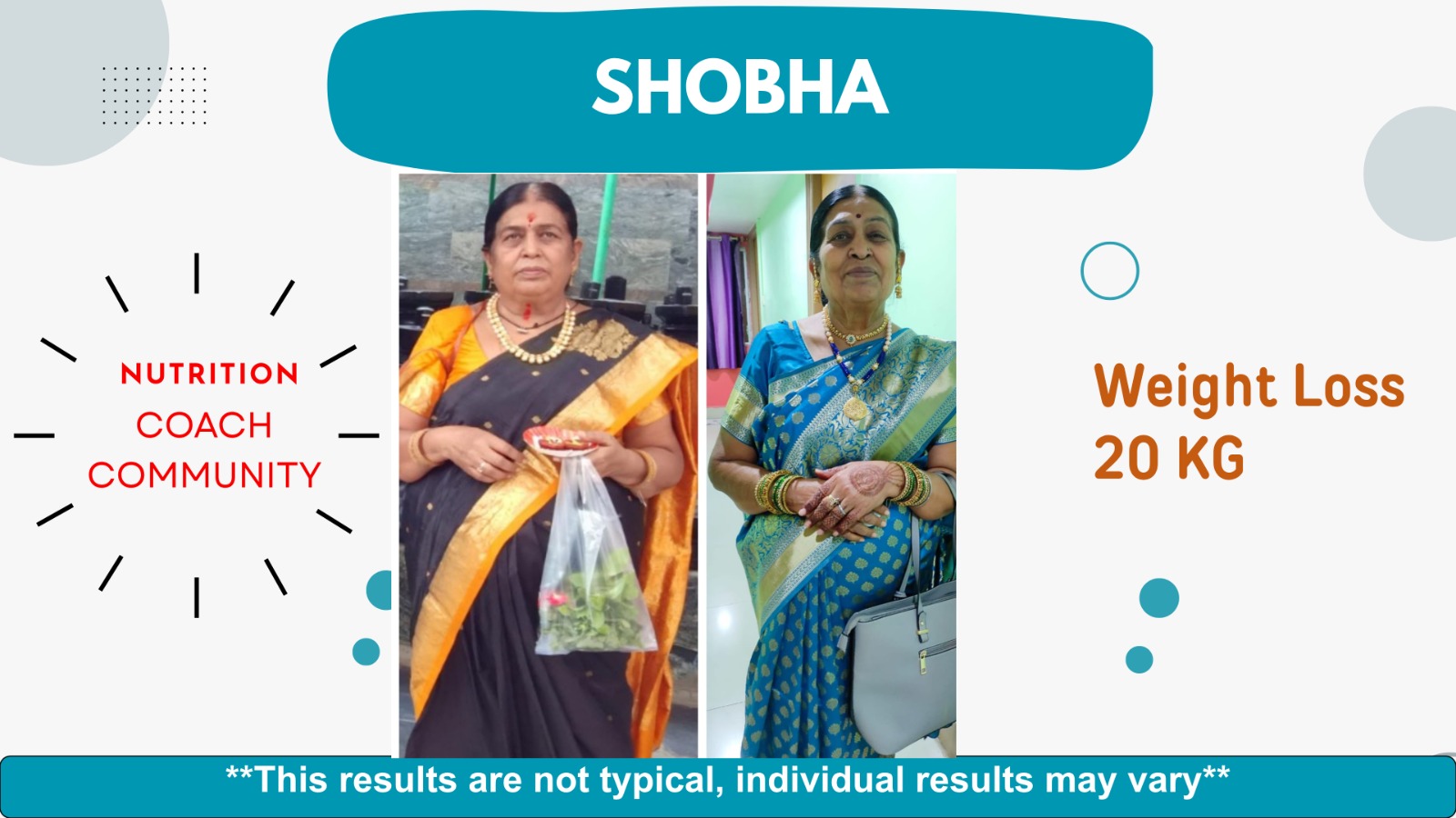 Shobha transformation — Weight Loss 20 KG