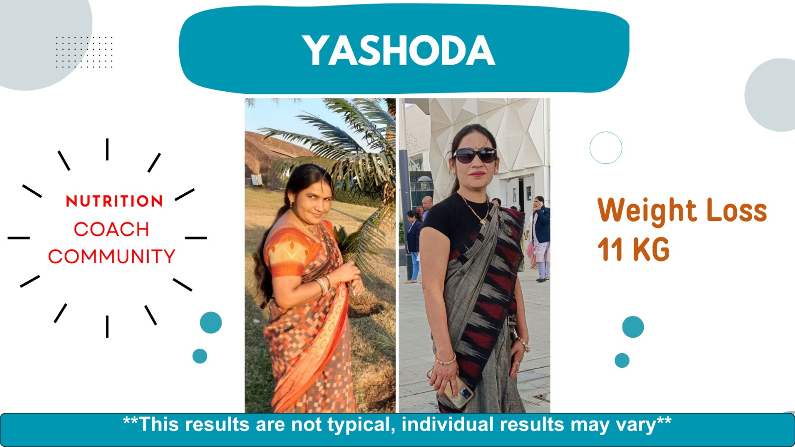 Yashoda transformation — Weight Loss 11 KG
